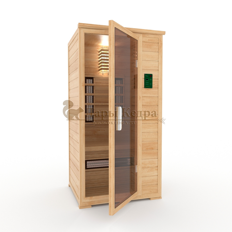 Одноместная инфракрасная сауна кабина из кедра и липы с керамическими нагревателями Одноместная инфракрасная сауна кабина из кедра и липы с керамическими нагревателями